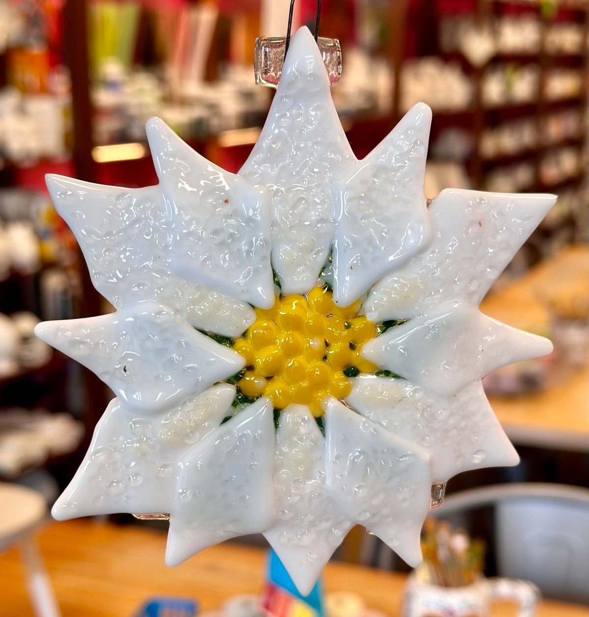 Poinsettia Glass Suncatcher or Dish