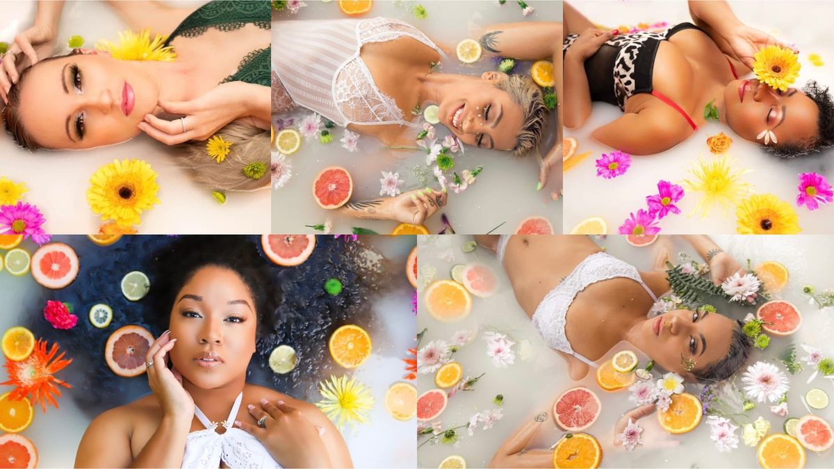 Citrus Milk Bath Mini Photoshoots | Boulder, CO