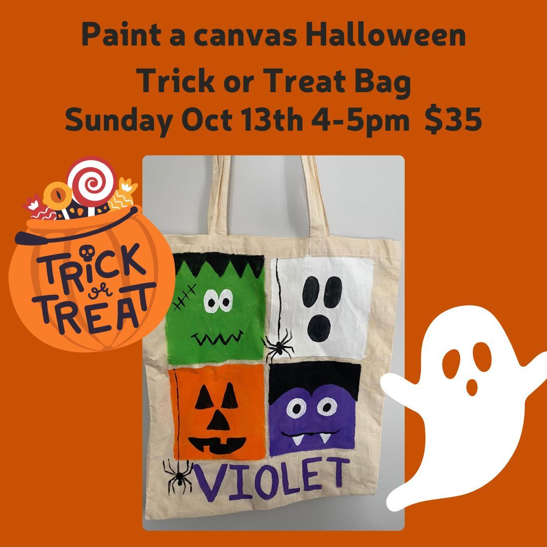 Kids Halloween Trick or Treat Bag Painting! $35