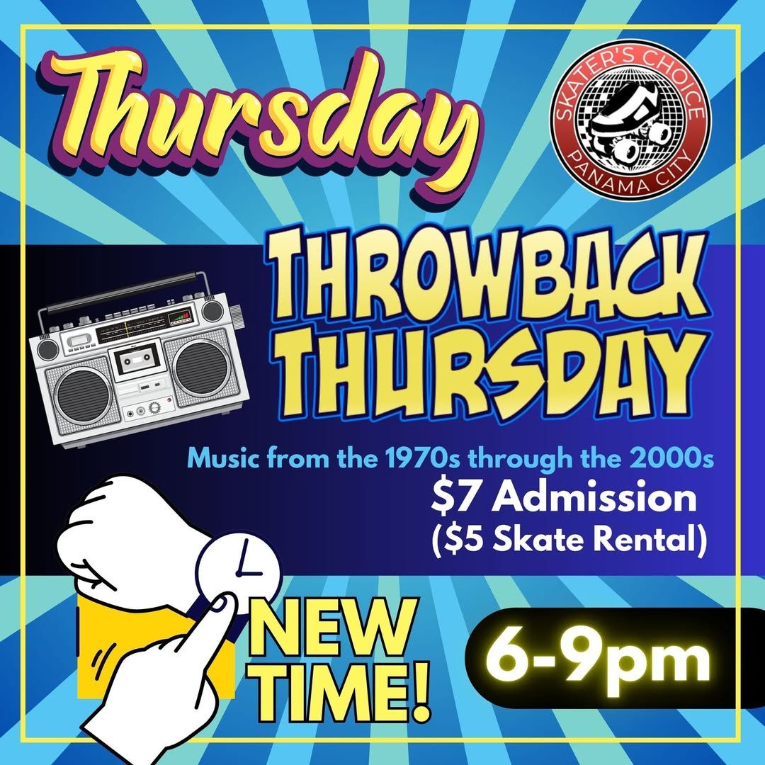 Throwback Thursday!! Skate to 70's through 2000's Music