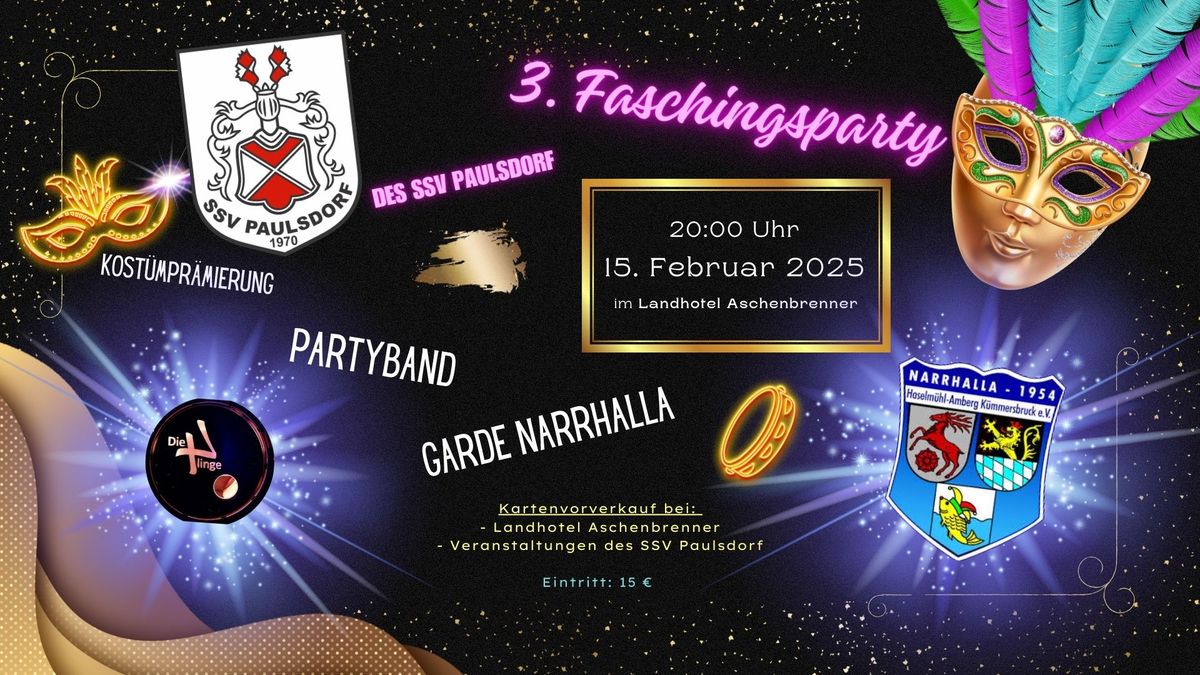 3. Faschingsparty des SSV Paulsdorf