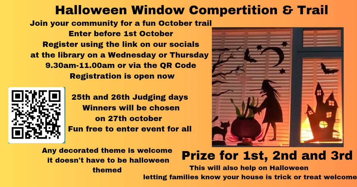 Halloween window compertition and trail