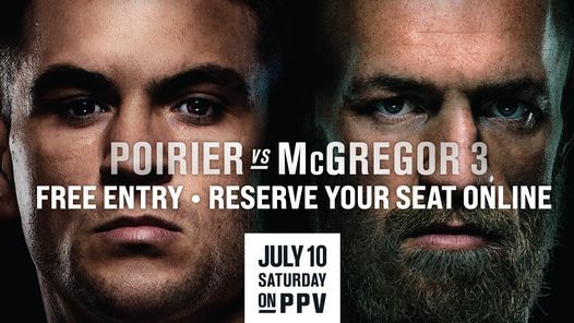 Conor McGregor vs. Dustin Poirier, Fight Watch Party, Sweetwater Tavern ...