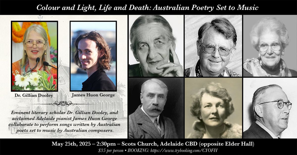 Colour and Light, Life and Death: Australian Poetry Set to Music