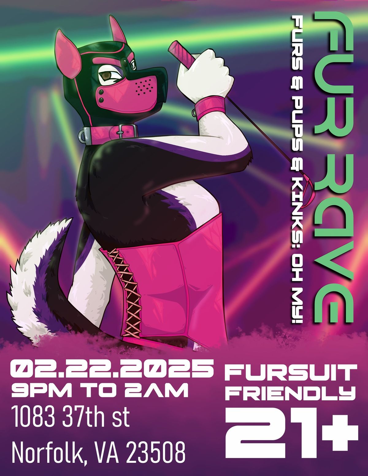 FUR RAVE: FURS, PUPS & KINKS: Oh My!!! 02-22-2025