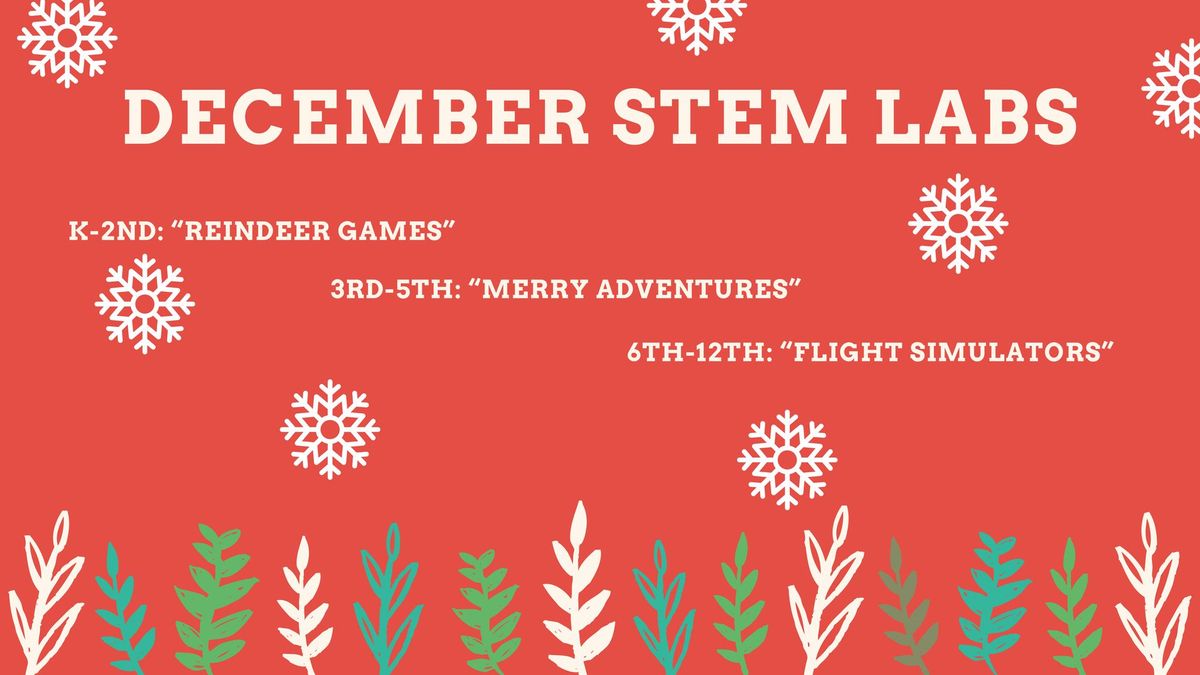 Saturday STEM Labs Grades K-10