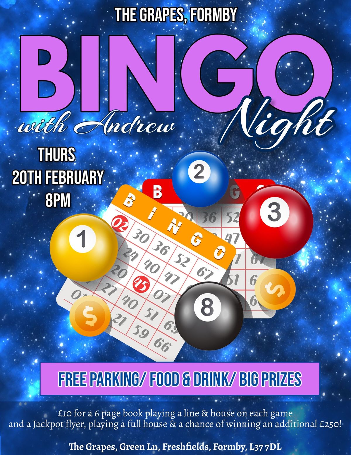 Bingo Night! \u00a3250 Jackpot \ud83e\udd73