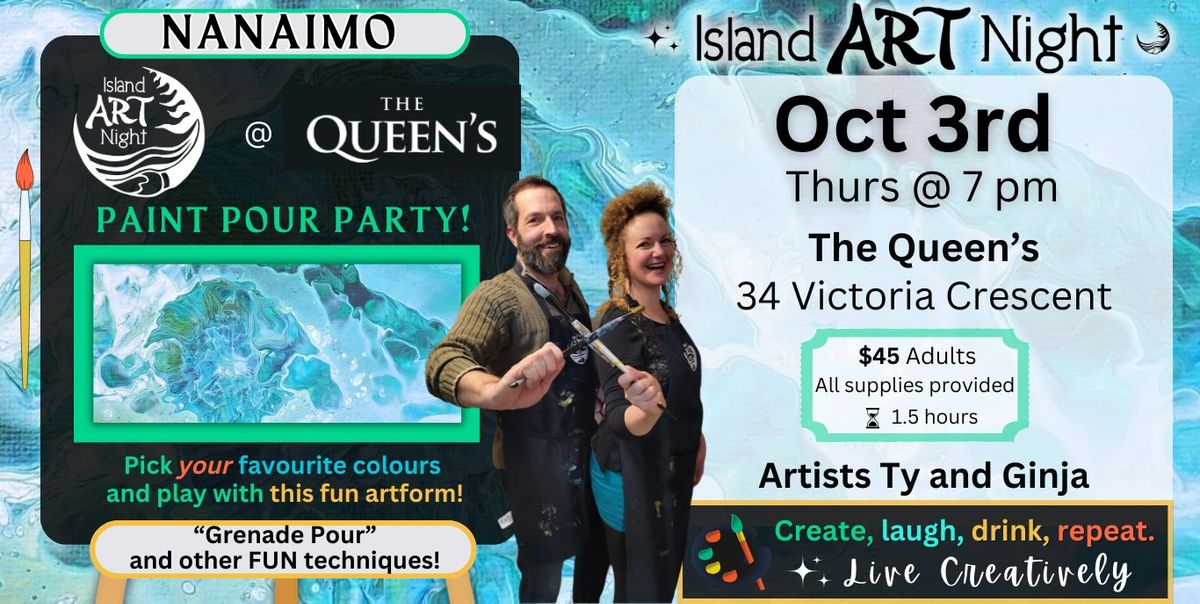 ART Night returns to The Queen's for a wild, paint pouring party - start the weekend early!