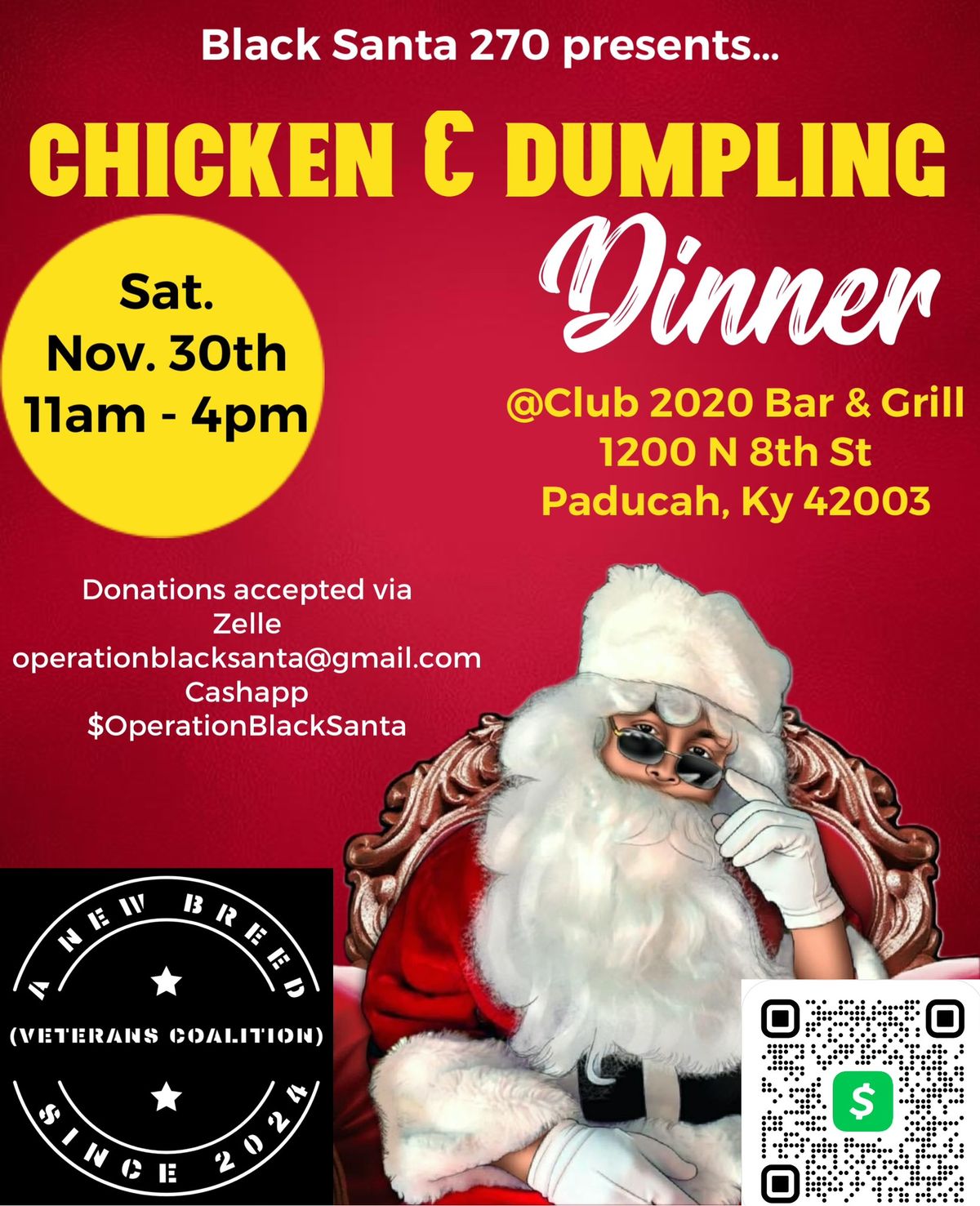 Black Santa Chicken & Dumpling Dinner