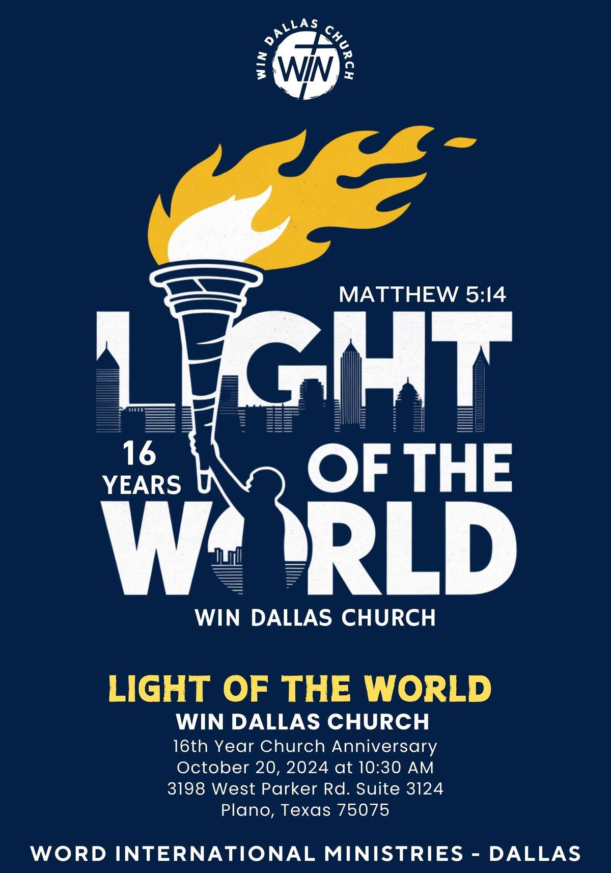 WIN Dallas Church 16th Year Anniversary