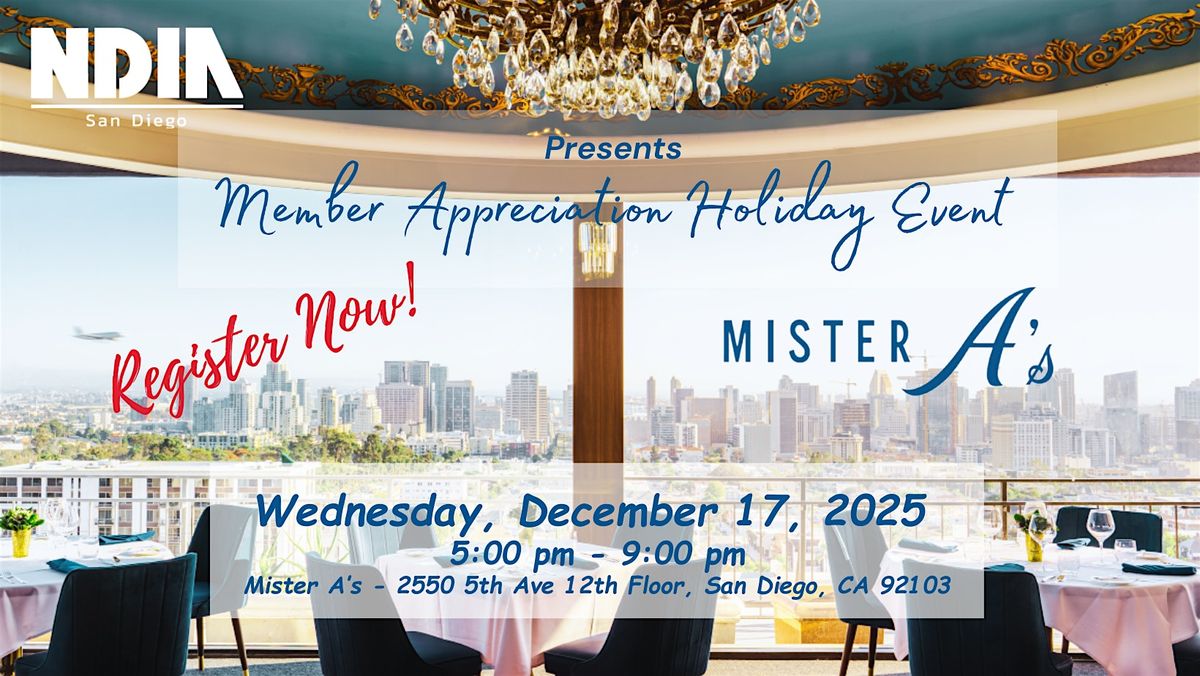 NDIA San Diego's Member Appreciation Holiday Event