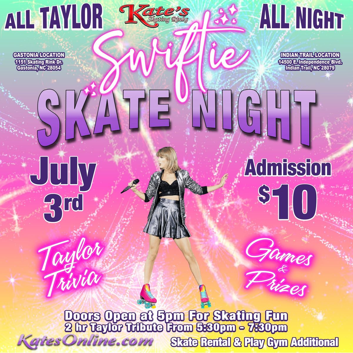 SWIFTY SKATE NIGHT - ALL TAYLOR ALL NIGHT