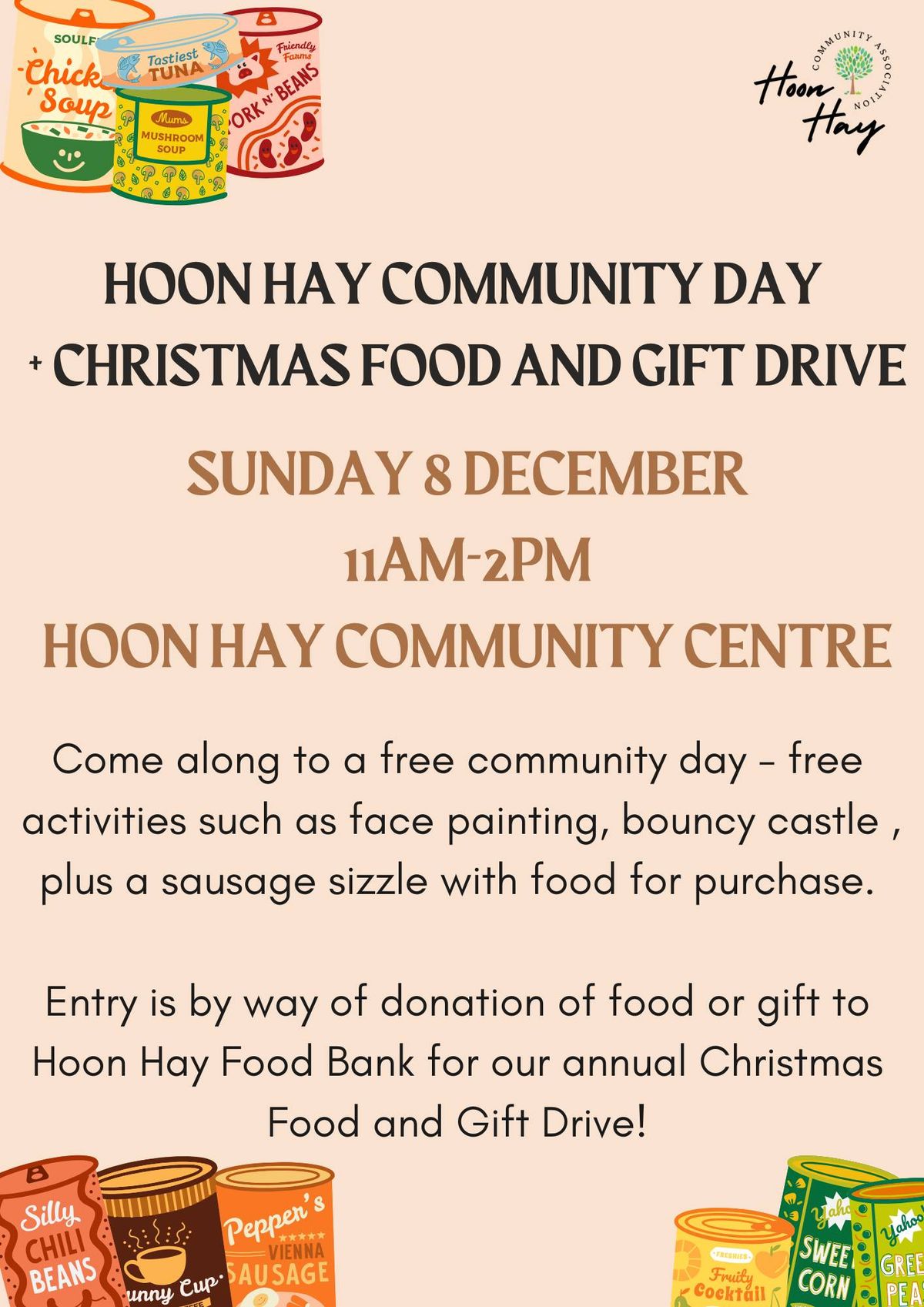 Hoon Hay Community Day + Christmas Food and Gift Drive - Support Hoon Hay Food Bank! 