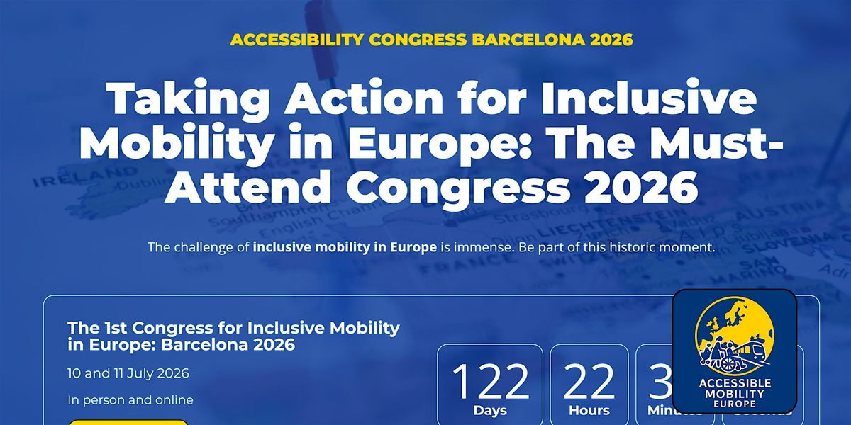 European Congress on Inclusive Mobility \u2013 Barcelona 2026 (In person)