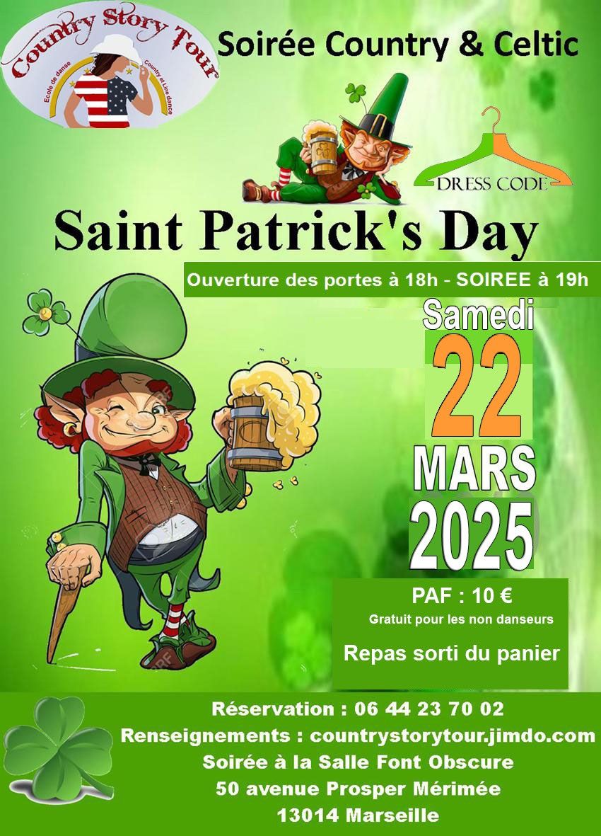 Soir\u00e9e St.Patrick\u2019Day Country, Celtic & Line dance