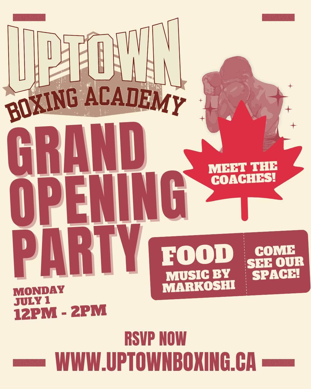 Grand Opening Of Moncton's Newest Boxing Academy