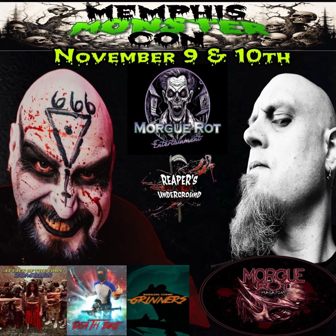 Morgue Rot Entertainment and Reaper\u2019s Underground invades Memphis Monster Con!