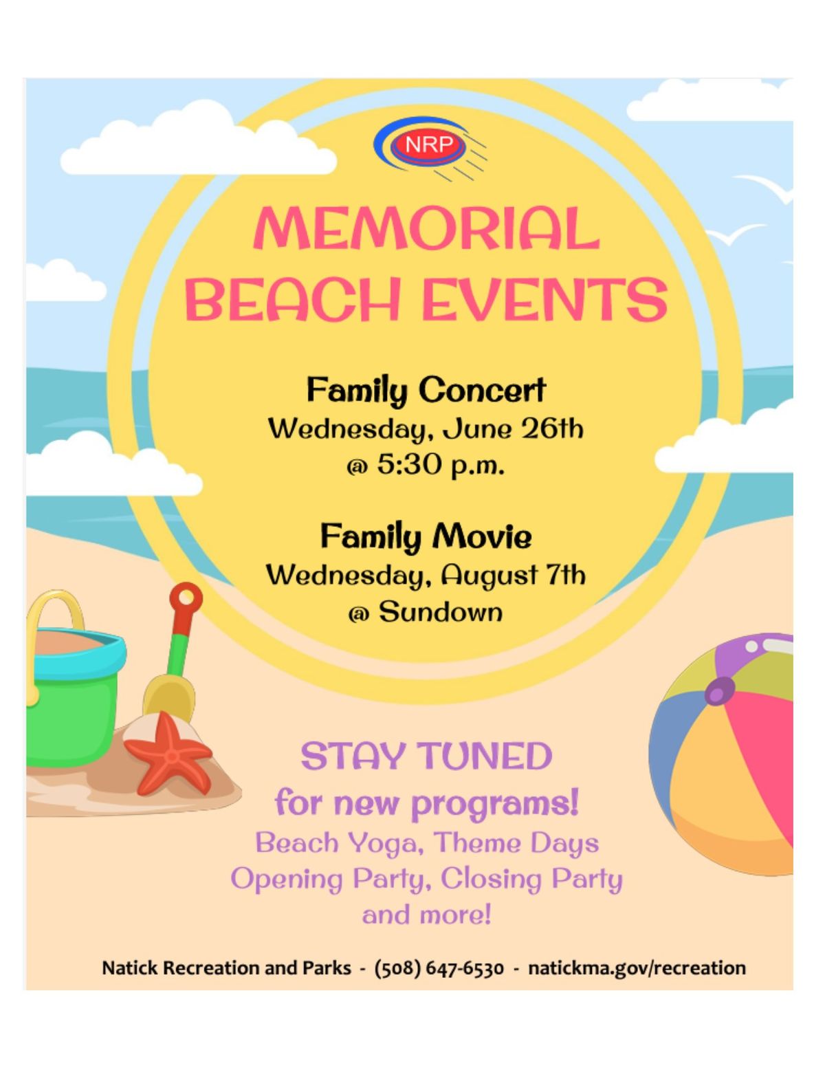 FREE Family Concert at Memorial Beach