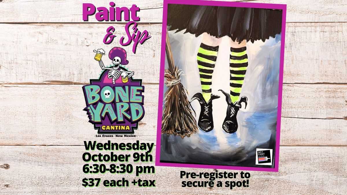 Paint and Sip at Boneyard Cantina Oct 9th