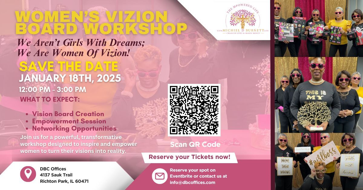 Women\u2019s Vizion Board Workshop