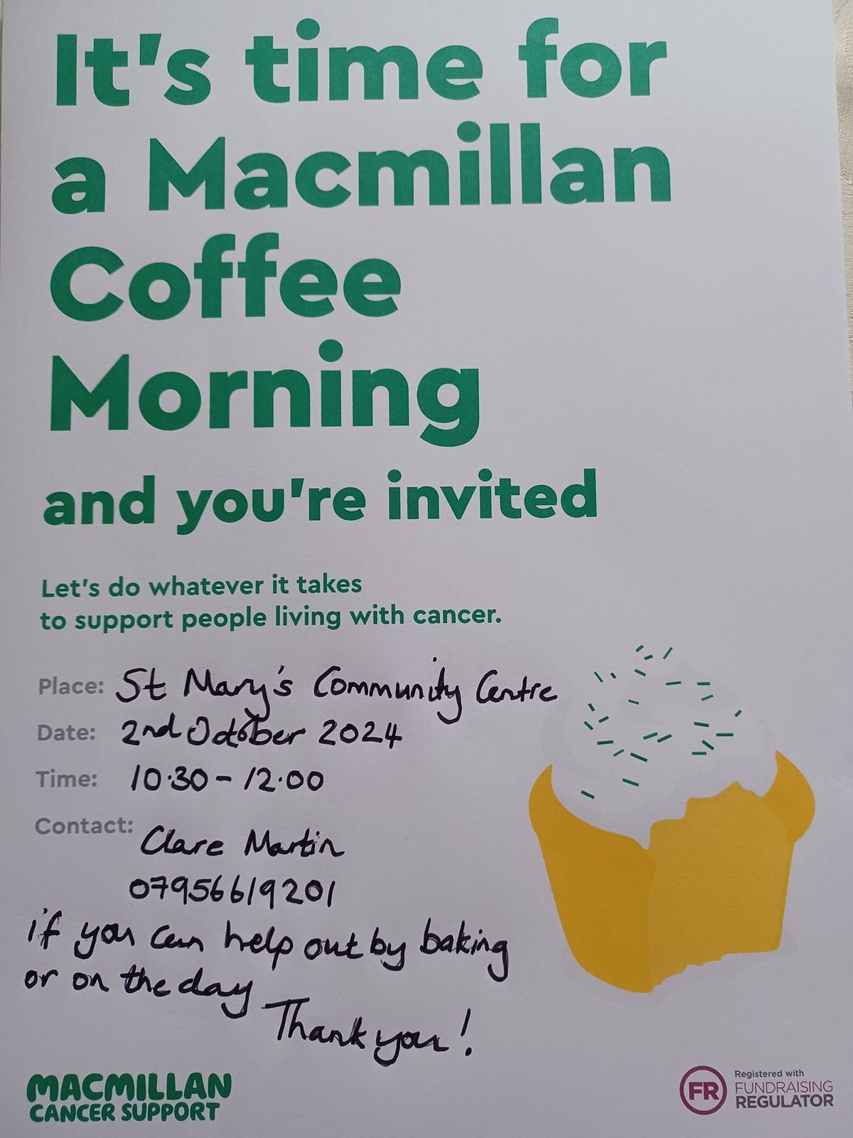 St Mary's Community Macmillan Coffee Morning