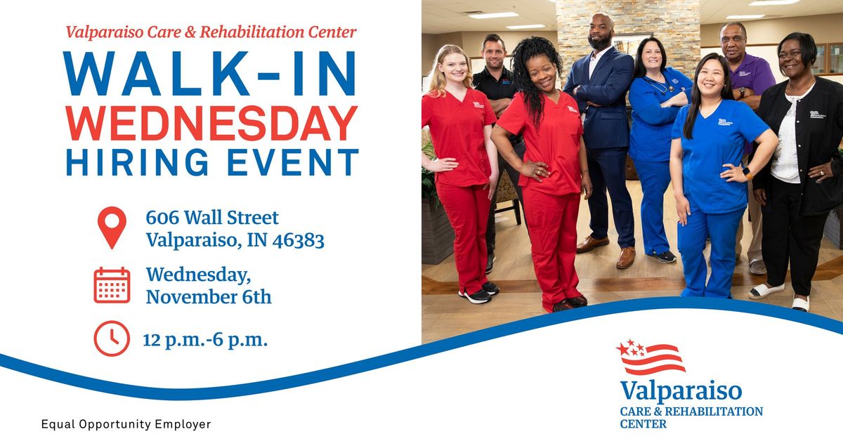 Valparaiso, IN: Walk-In Wednesday Hiring Event