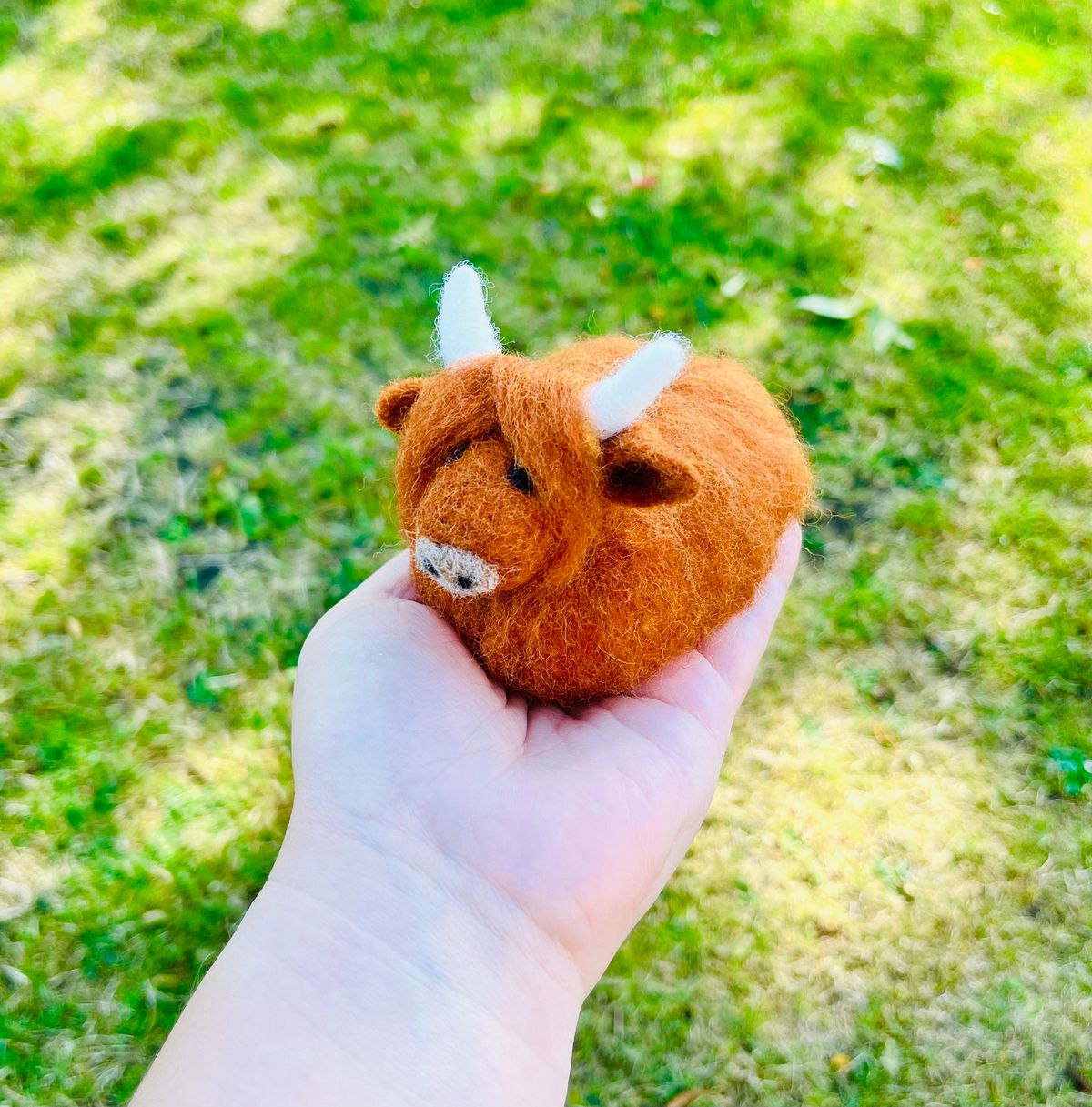 Needle Felted Mini Highland Cow - The Cosy Cabin - FULLY BOOKED 