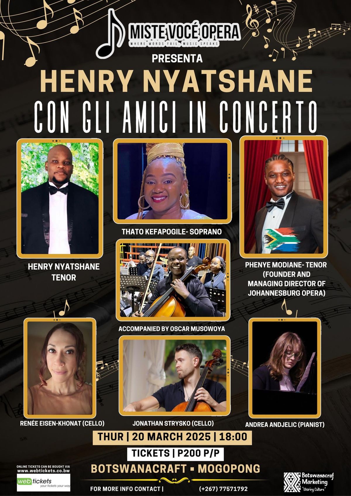 Miste Voc\u00e9 Presenta: Henry Nyatshane Con gli amici in concerto