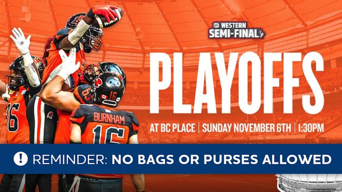 Parking Calgary Stampeders at BC Lions