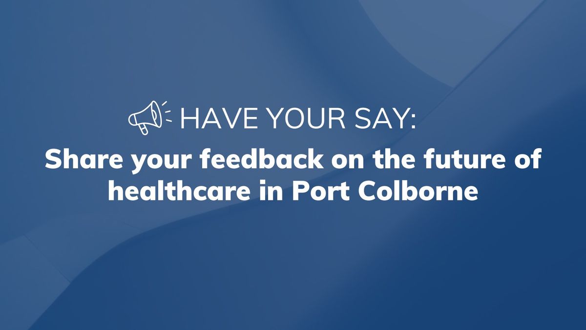 In-person Town Hall: Future of healthcare in Port Colborne