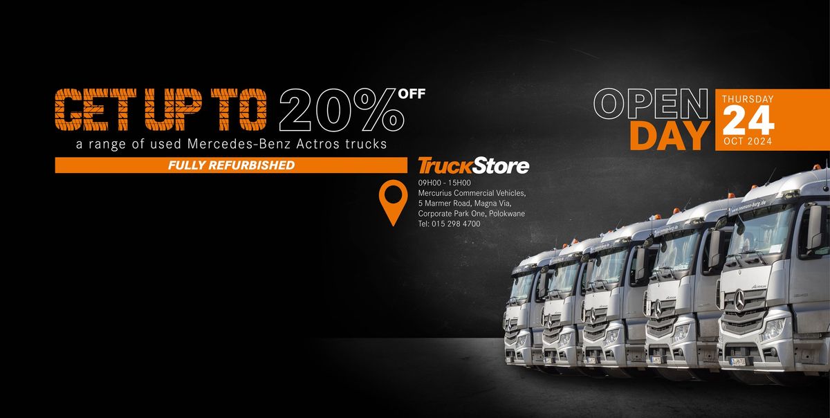 TruckStore OPEN DAY ONE DAY ONLY SALE at Mercurius Polokwane Commercial