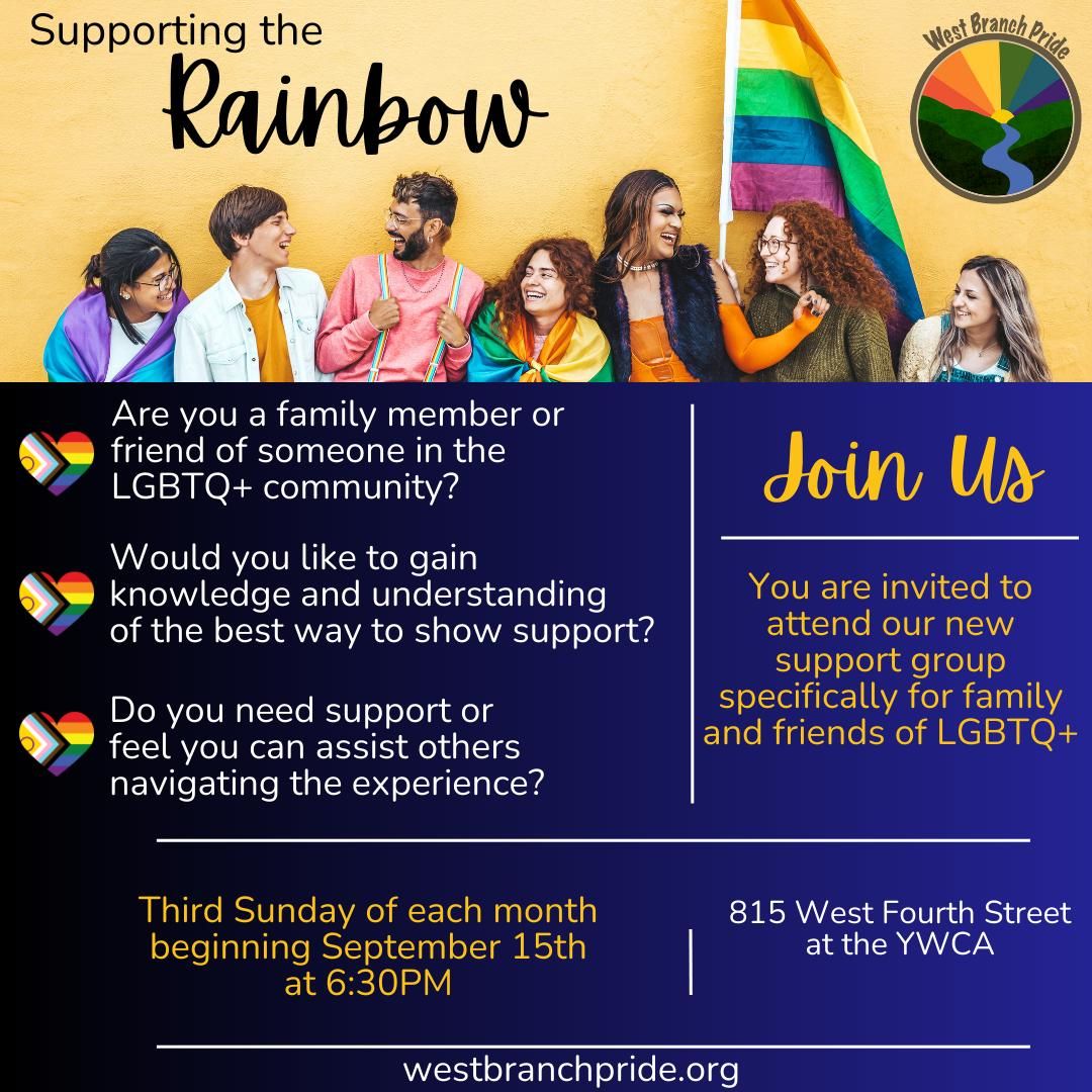 West Branch Pride support group for family and friends of LGBTQ+