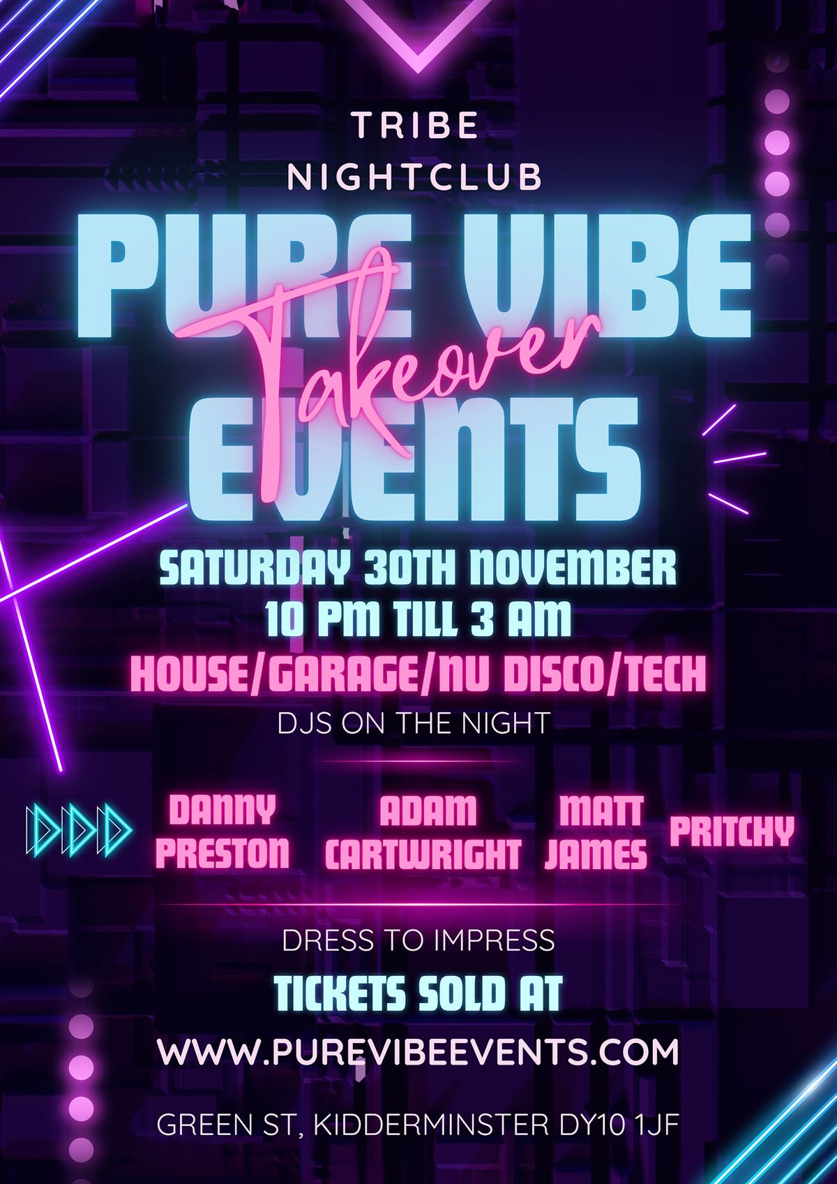 Pure Vibe Events at Tribe Nightclub Kidderminster