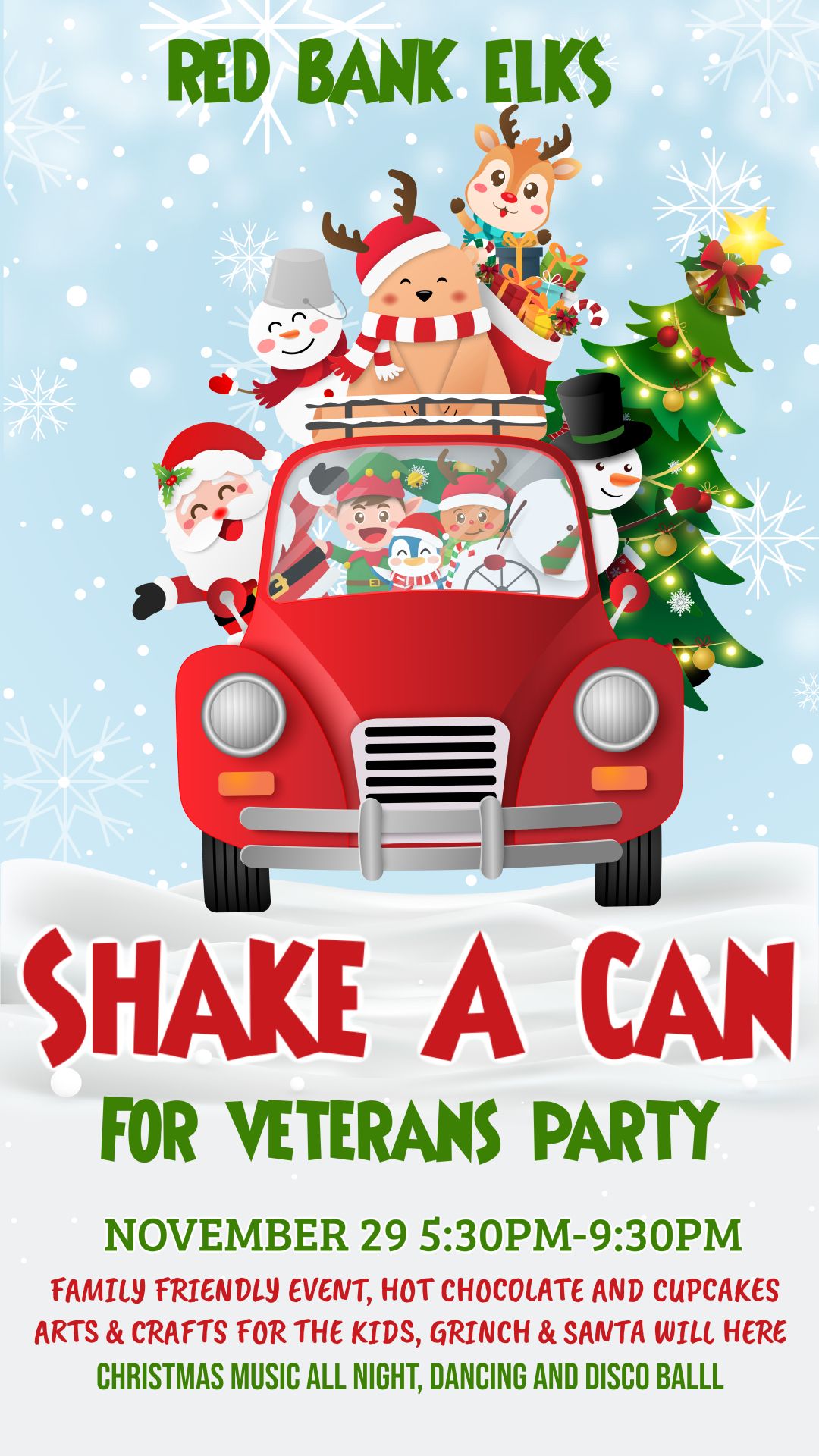 Christmas Party at the Lodge & Fundraiser for the Veterans