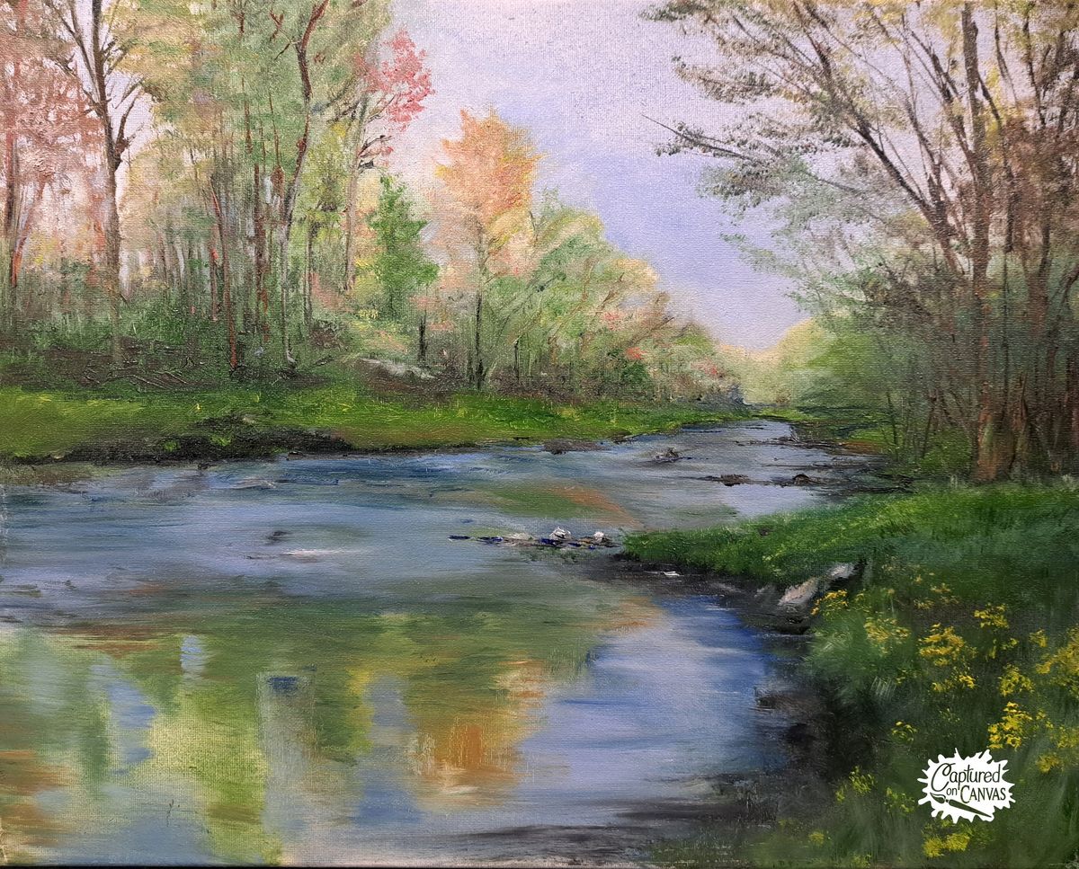 Peaceful Stream Oil Painting Paint Party!