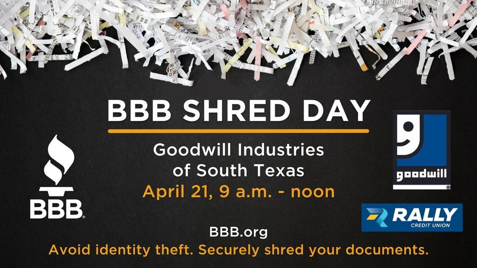 Corpus Christi Shred Day, Goodwill Industries of South Texas, Corpus