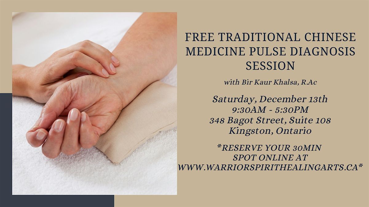 Free Traditional Chinese Medicine Pulse Diagnosis Session