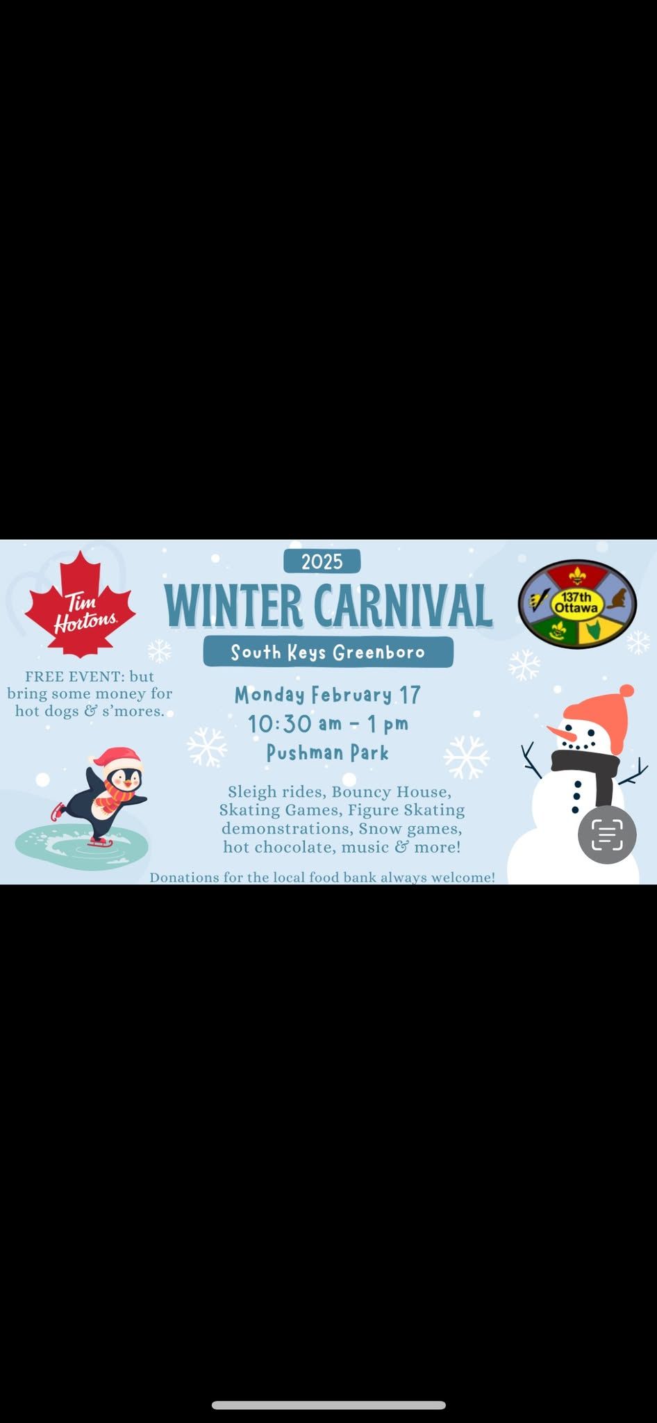 Family Day Winter Carnival at Pushman Park