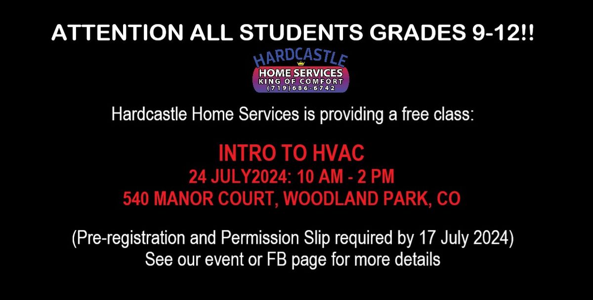Intro to HVAC for Students 9 - 12 Grades