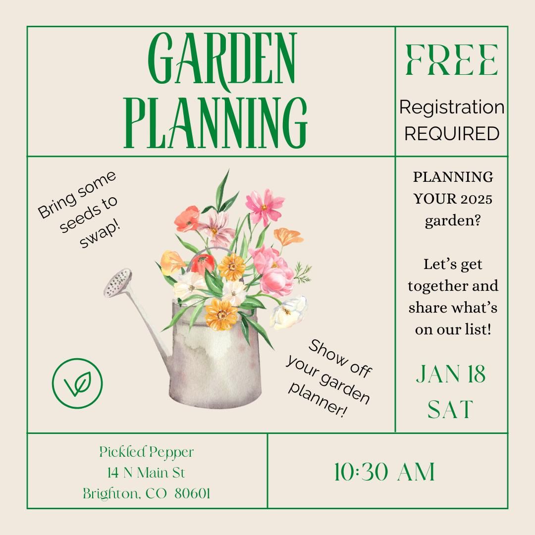 Garden Planning (Free event)