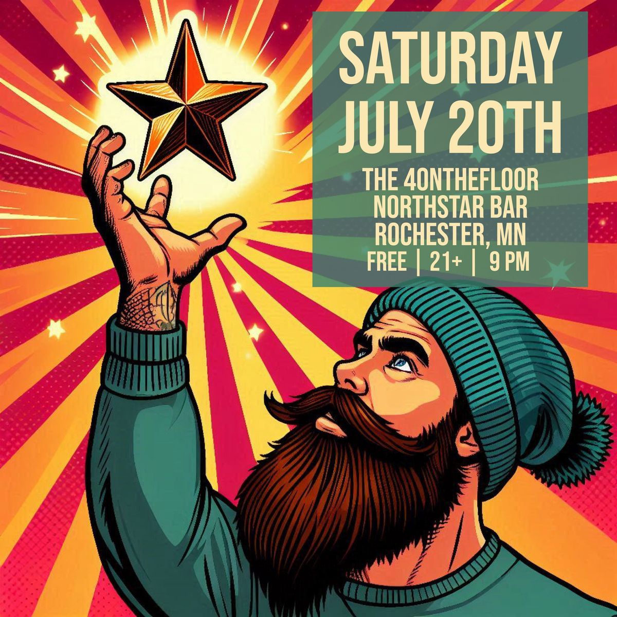 SAT 7.20.24 The 4onthefloor at Rochester, MN (North Star Bar) FREE