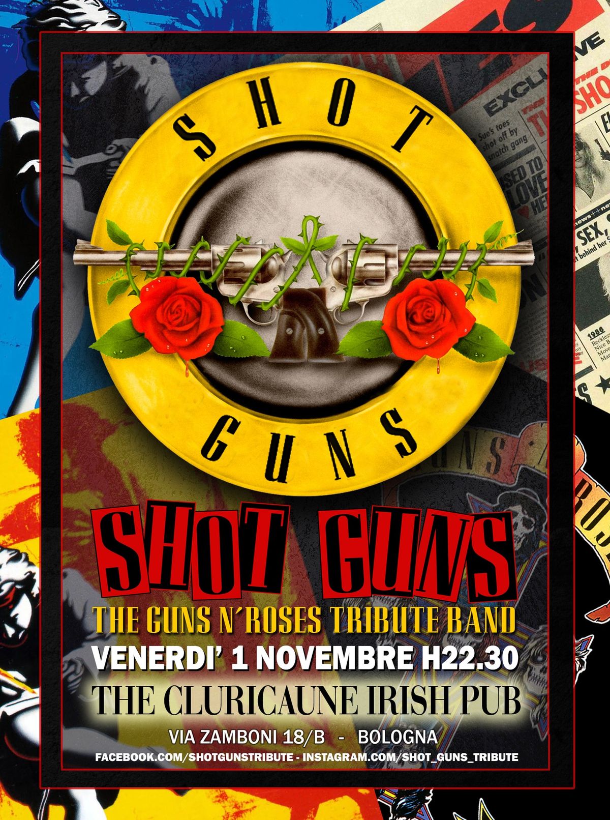 Shot Guns (GNR tribute band) live @The Cluricaune Irish Pub, Bologna ...