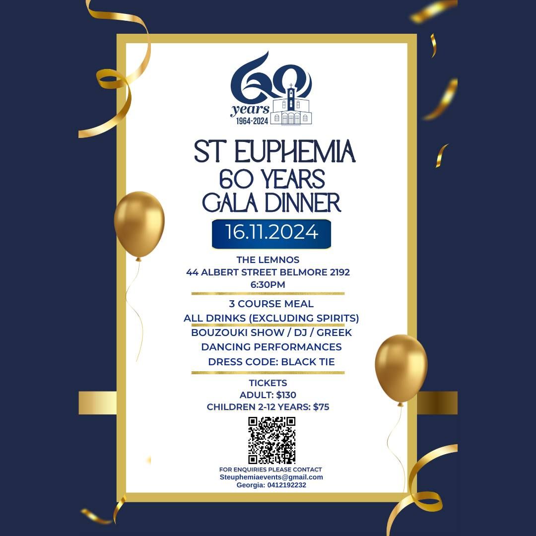 St Euphemia 60 years Gala Dinner