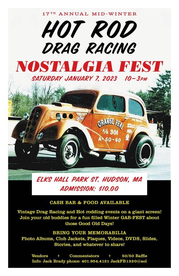 Mid-Winter Hot Rod Drag Racing Nostalgia Fest, Hudson Elks, 7 January 2023