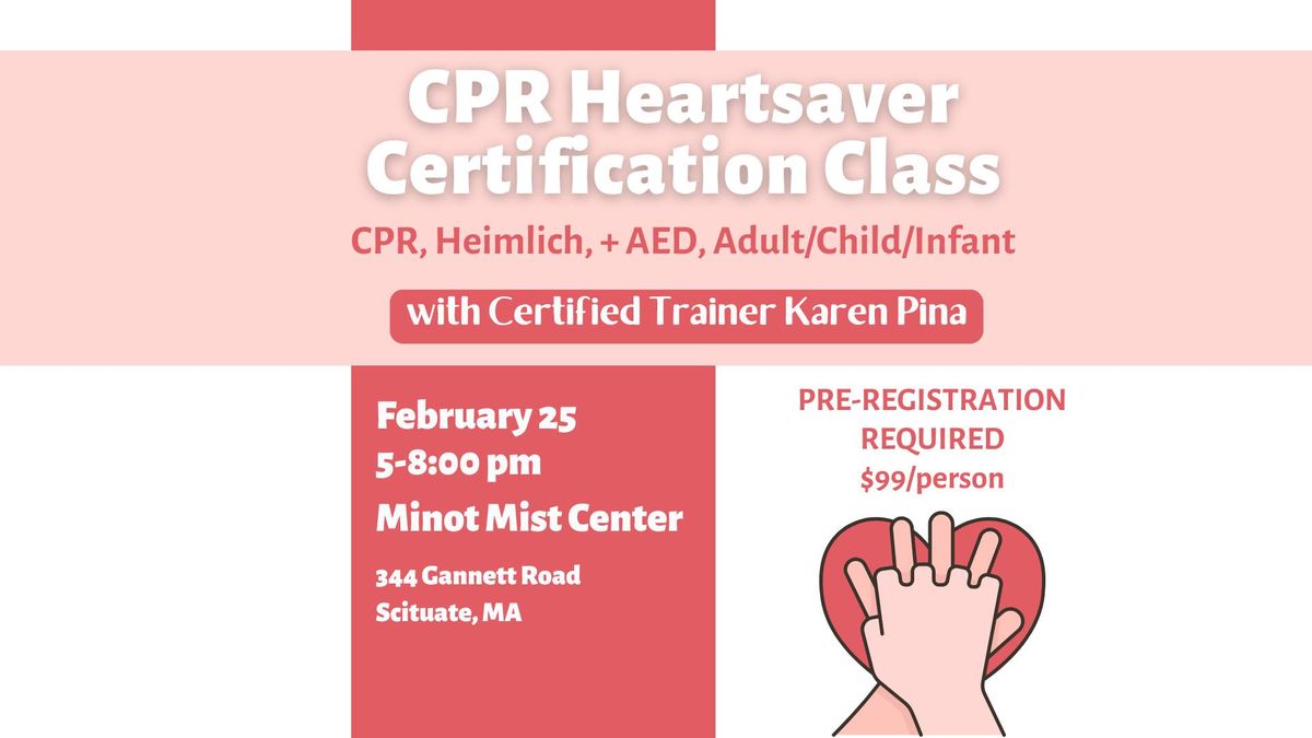 CPR Heartsaver CPR Certification Class