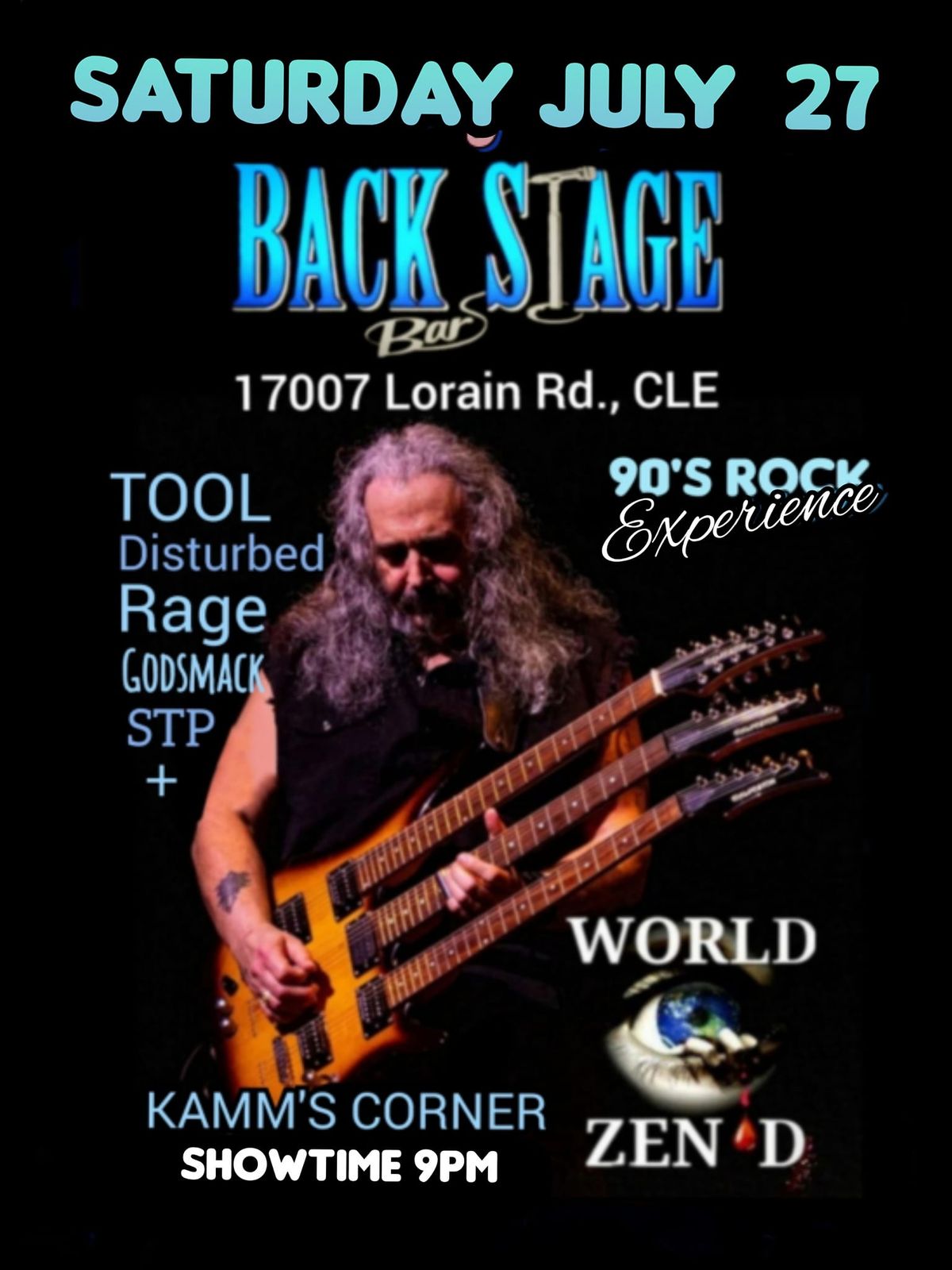 Kamm's Corner's bringing WORLD ZEN'D BAND back for another High Energy 90's Rock Experience 
