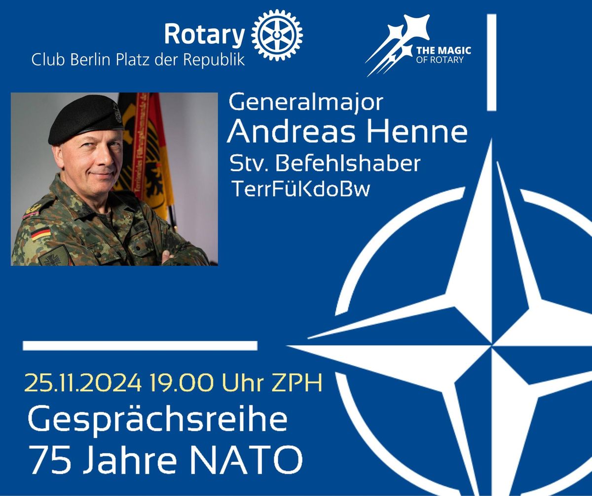 Gespr\u00e4chsreihe 75 Jahre NATO mit Generalmajor Andreas Henne