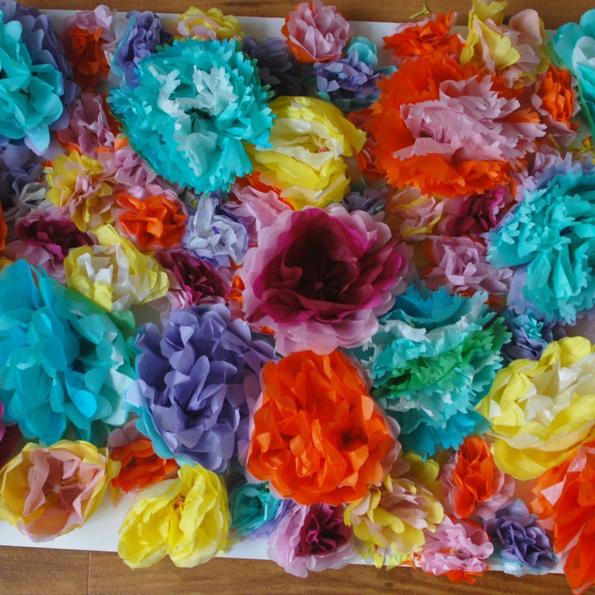 Second Saturday Art: Tissue Paper Flowers