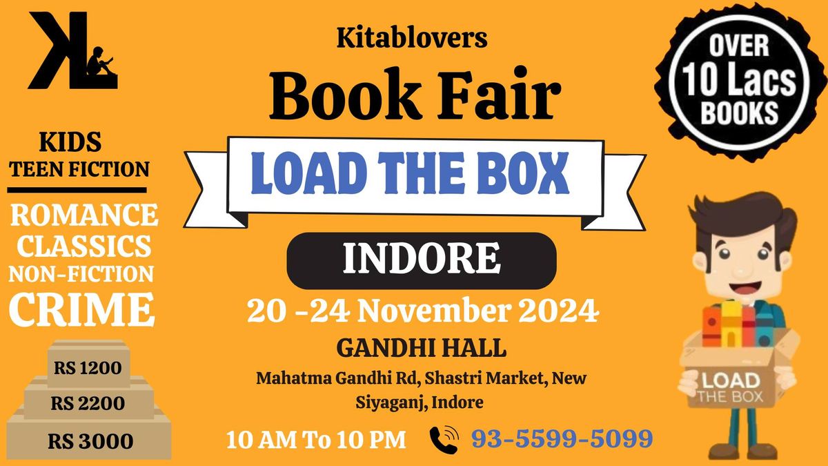 Load The Box BookFair : (20 -24 November 2024) At GANDHI HALL, INDORE