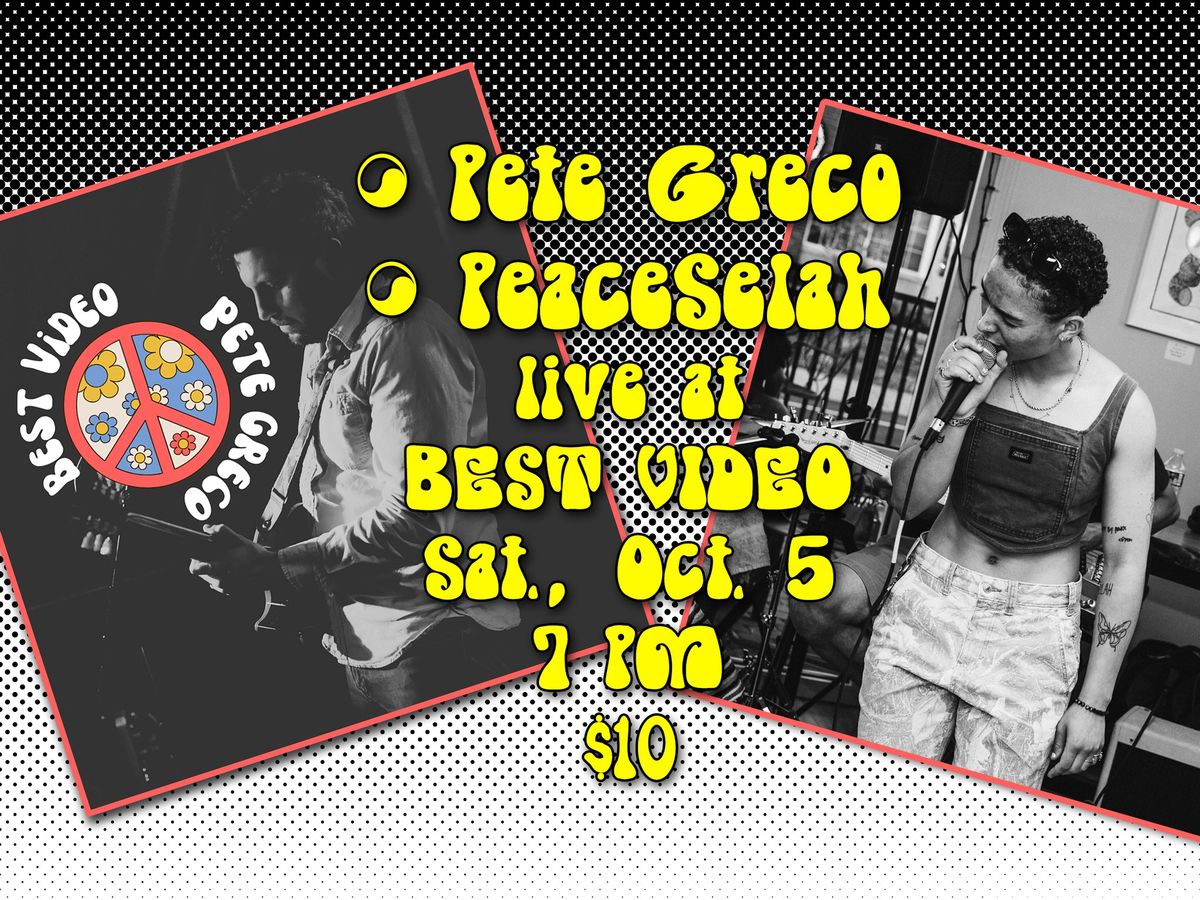 Pete Greco, PeaceSaleh live at Best Video Sat., Oct. 5